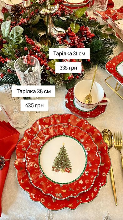 Новорічний посуд/новорічні тарілки/декор/блюдо/новогодняя посуда/горня