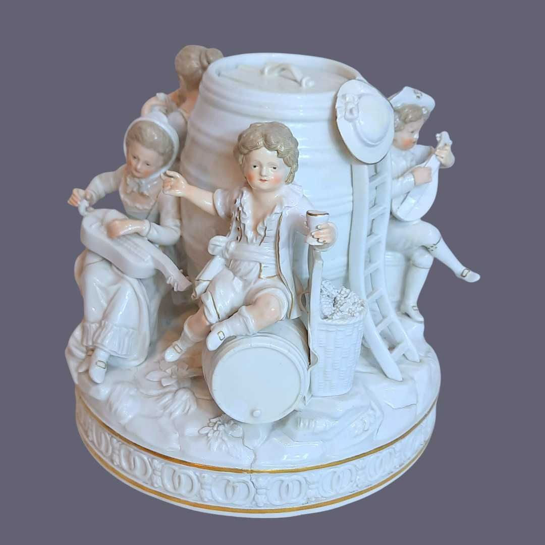 Grupa figuralna Winobranie Miśnia 1850- 1924 Meissen