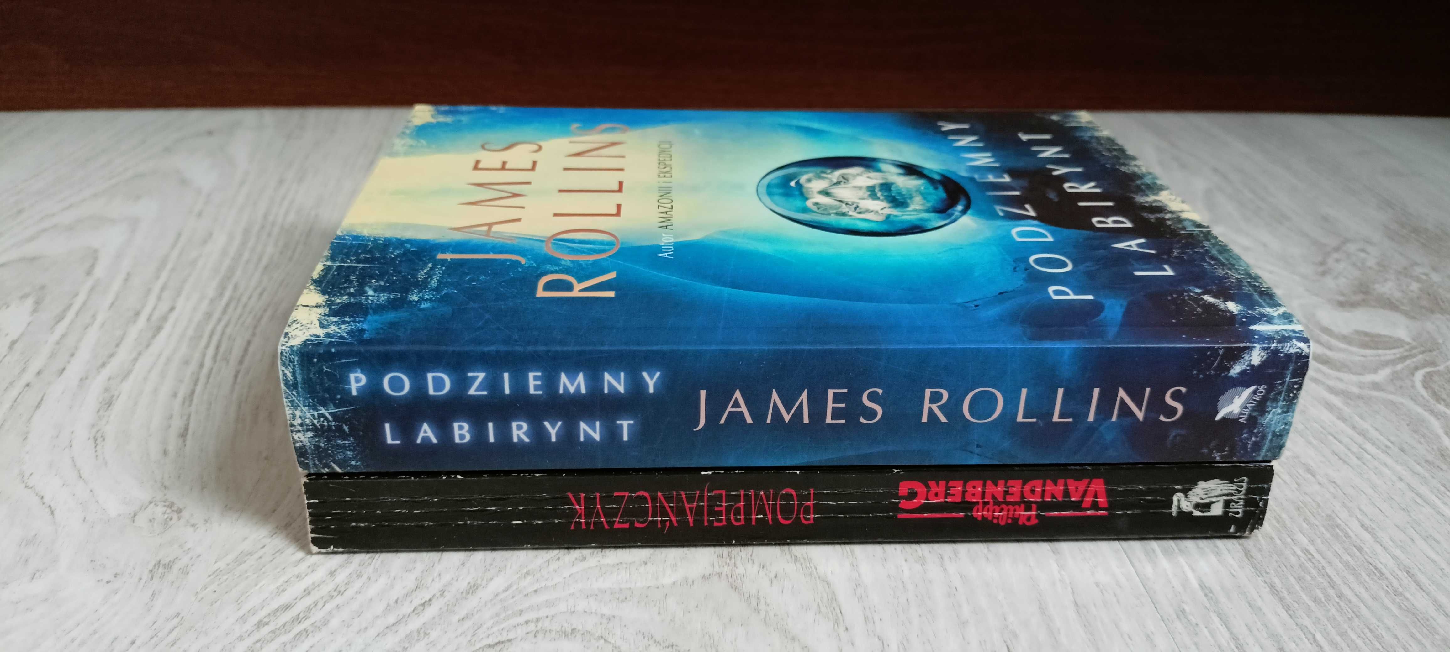 2x James Rollins Podziemny labirynt + Philipp Vandenberg Pompejańczyk