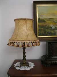 Piękna stara Lampka lampa  vintage z abażurem