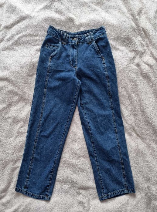 DIVERSE szerokie spodnie kuloty 34/XS jeansy szew z przodu
