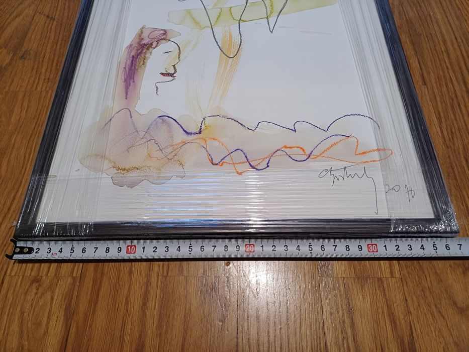 Quadro de arte abstracta de Agostinho Santos