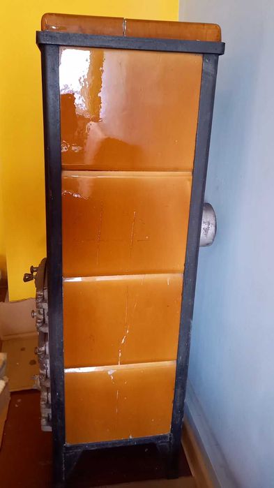 Piec kaflowy wolnostojący koza szamotowy antyk sprawny