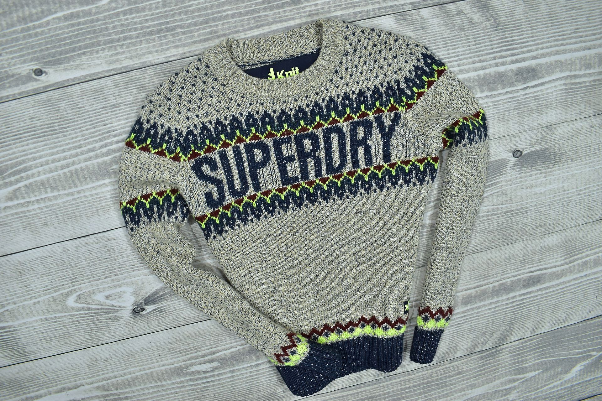 Superdry Knit Sweter Damski Norweski Wool / S
