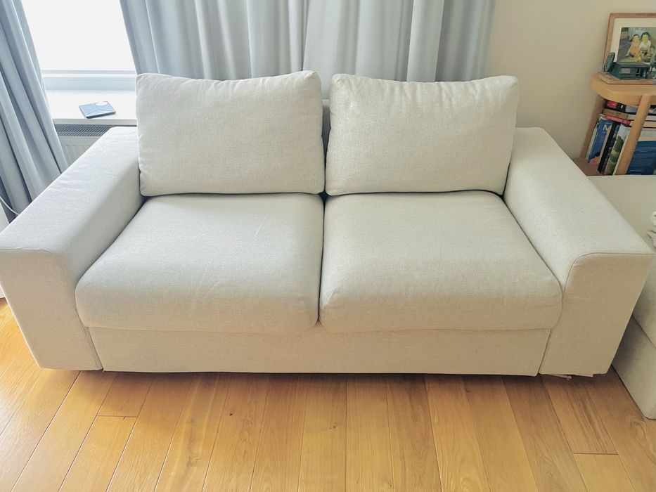 VIMLE Ikea Sofa 2-osobowa, z szerokimi podłokietnikami/Gunnared beżowy