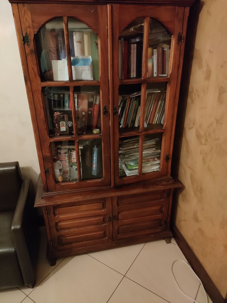Serwantka,biblioteczka z drewna sosnowego