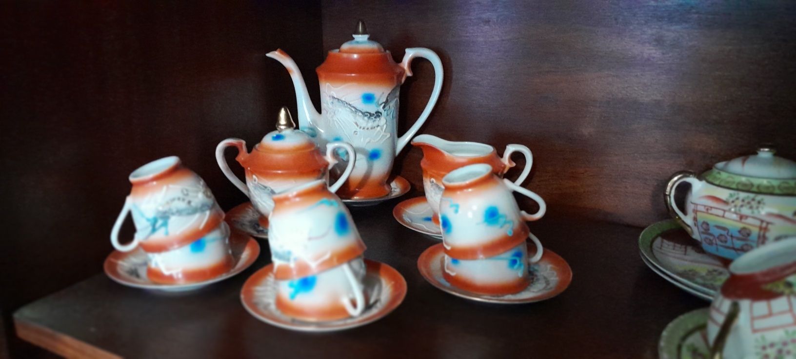 Conjunto De Chá pintado à mão