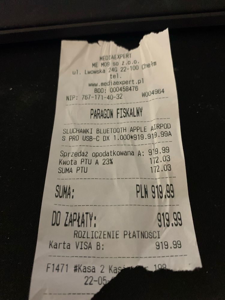 Apple Airpod Pro II USB-c paragon!! Polowa ceny!! Szybka sprzedaz!