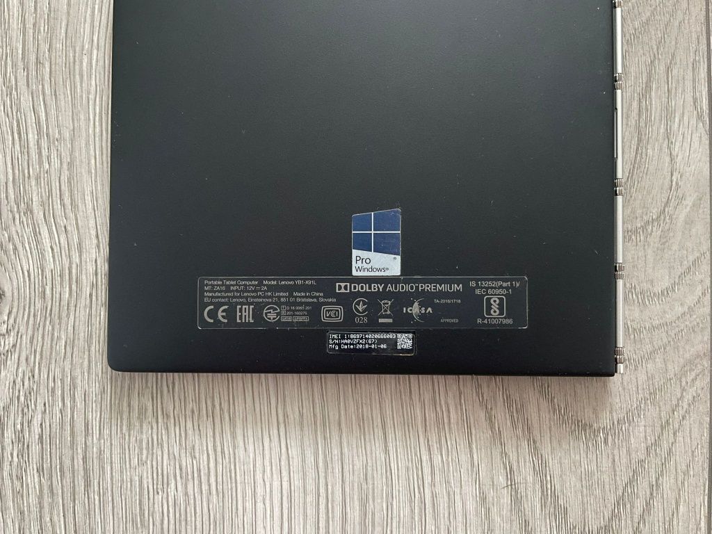 Laptop Tablet Lenovo YogaBook YB1-X91L