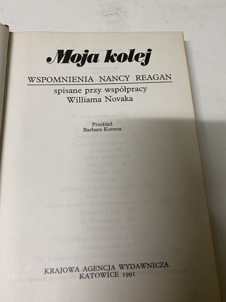 Moja kolej wspomnienua Nancy Reagan W. Novaka