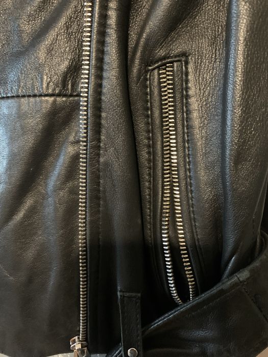 Кожана куртка косуха zara
