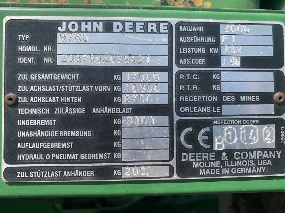 Комбайн John Deere 9780i