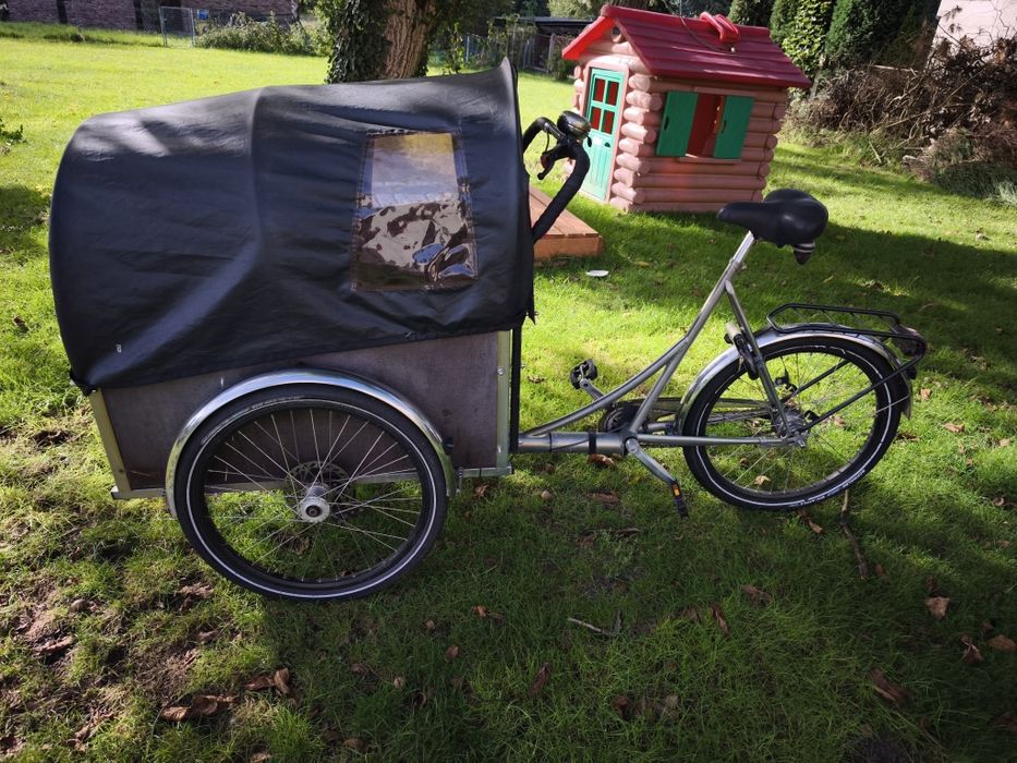 Rower cargo / bakfiets 3-kołowy z budką – idealny do przewozu dzieci