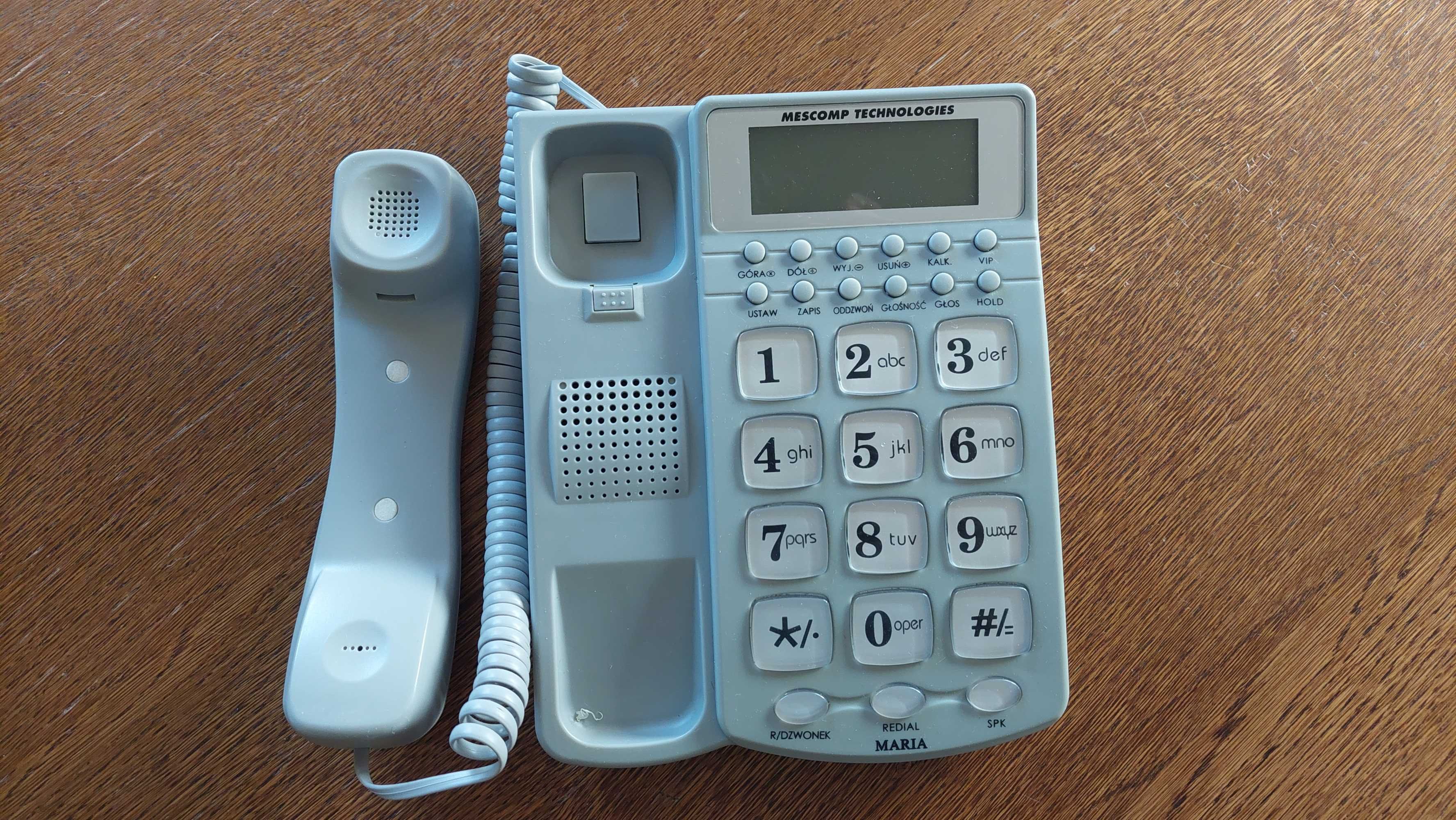 Telefon przewodowy MESCOMP MARIA duże klawisze