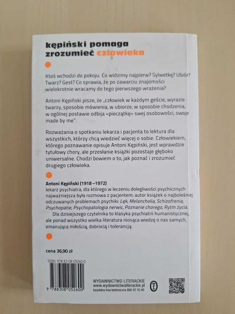 Antoni Kępiński Poznanie chorego
