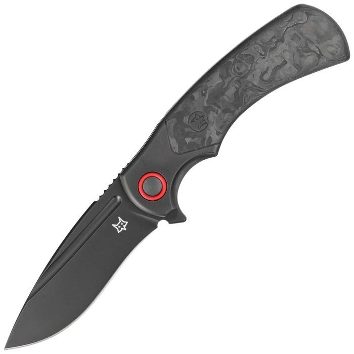 Nóż składany Fox 40th Anniversary Knife Marble Carbon Fiber, Black PVD