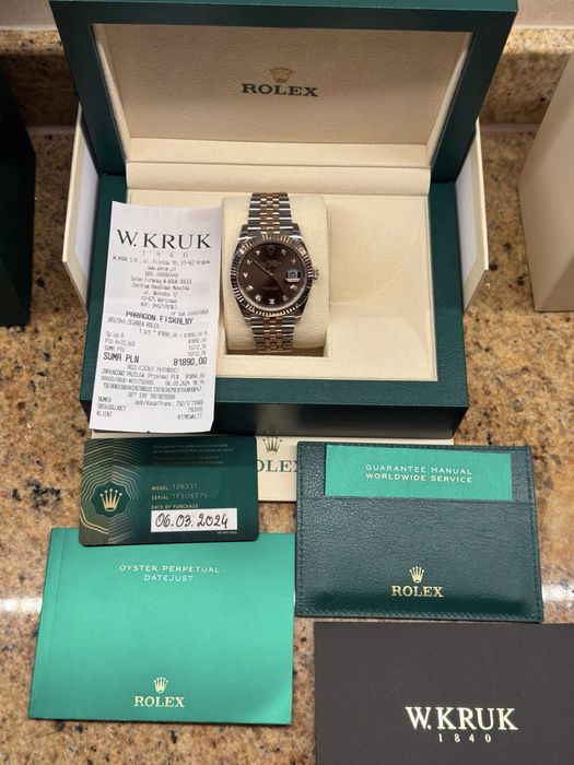 Rolex Datejust 41mm z brylantami jak nowy okazja