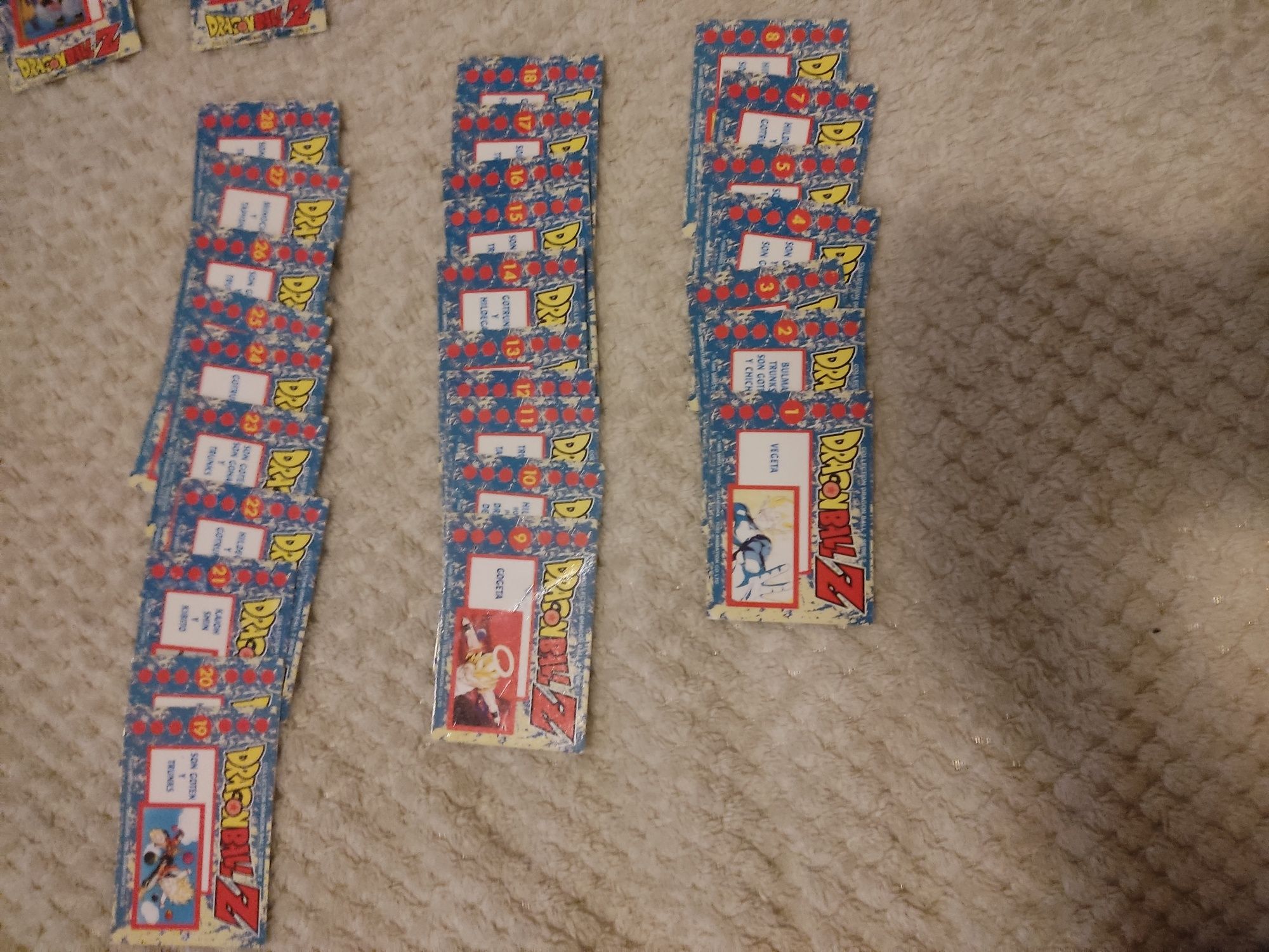 Lotes de cartas Dragon Ball z serie 2