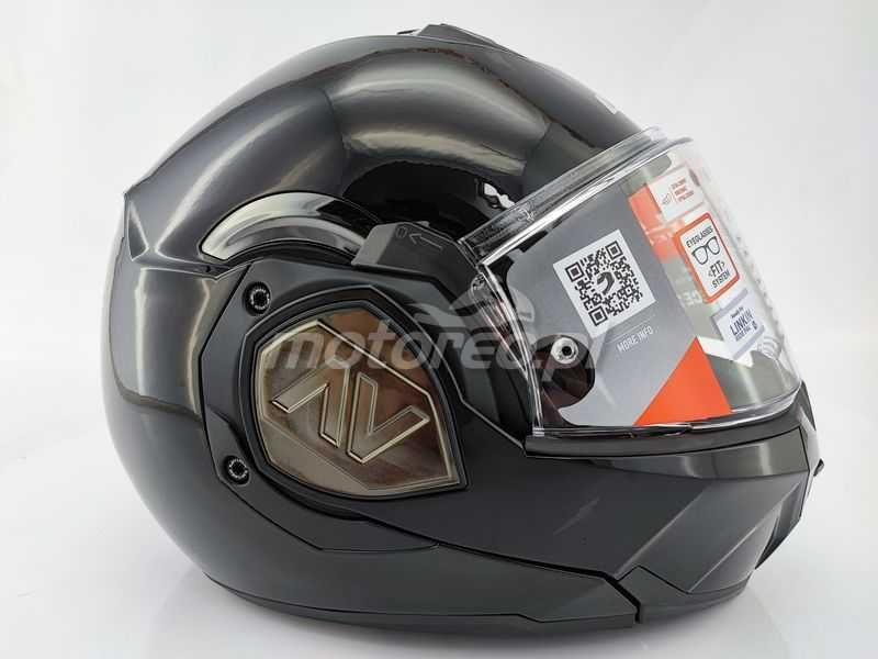 WYPRZEDAŻ Kask Szczękowy Blenda LS2 FF906 ADVANT Czarny Połysk