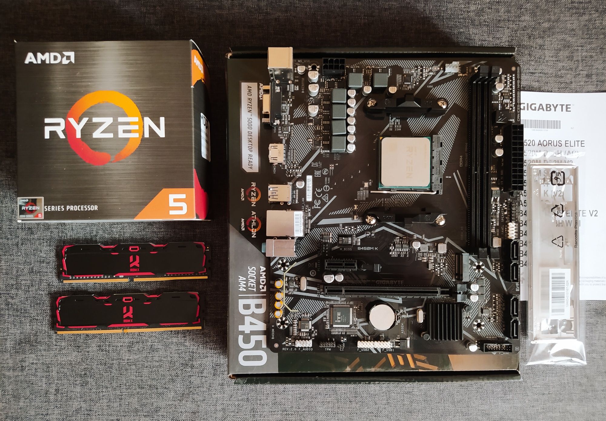 Ryzen 5 5500+ B450 + 16Gb Gigabyte игровой комплект DDR4 AMD s-AM4