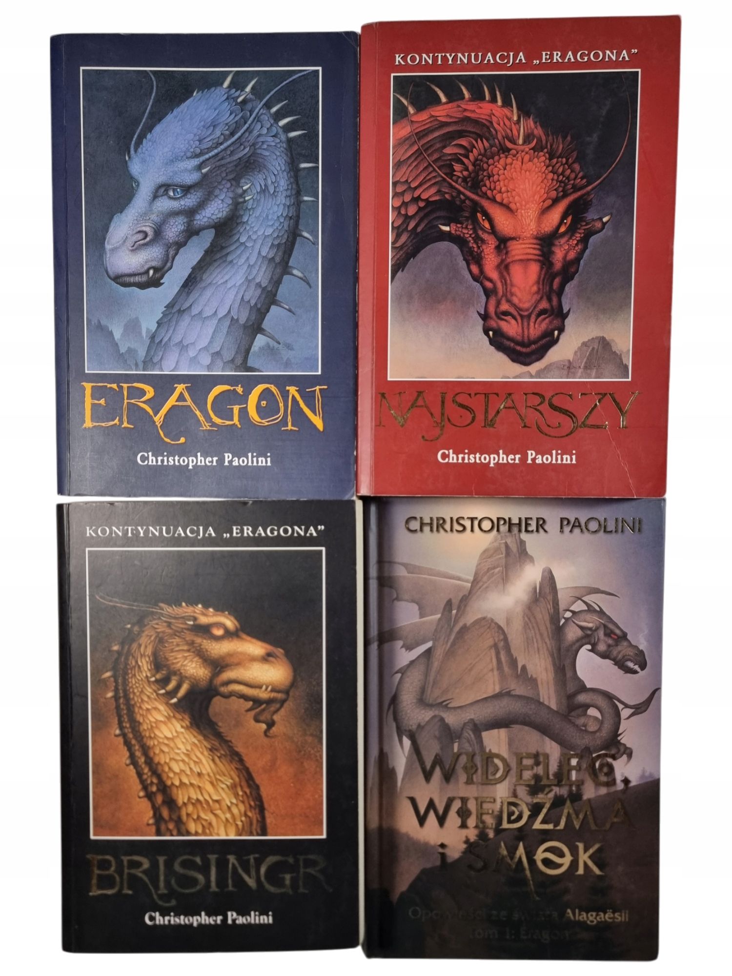 Dziedzictwo Eragon + Widelec, Wiedźma i Smok zestaw 4 książek Paolini