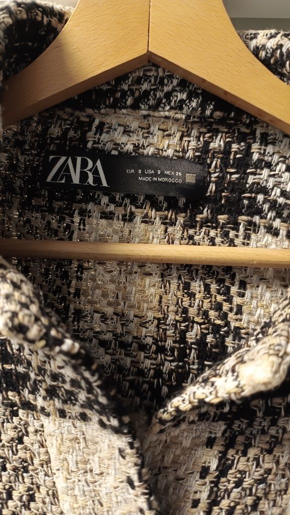 Kurtka koszulowa 70% bawełny szaket w kratę r. S Zara
