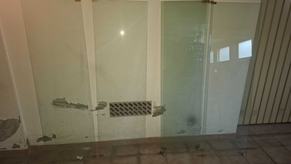 Portas vidro para movel c/ dobradicas