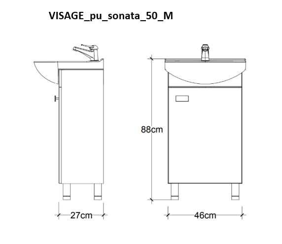 NOWE - szafki pod umywalkę - orzech/jasny brąz - szer. 50cm/60cm