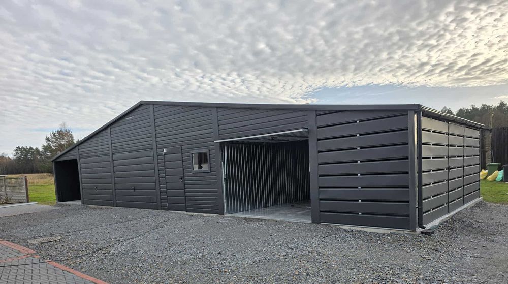 Garaż Blaszany, Każdy Wymiar 6X6 6X4 12X6 5X3 PROFI- Hala Wiata!