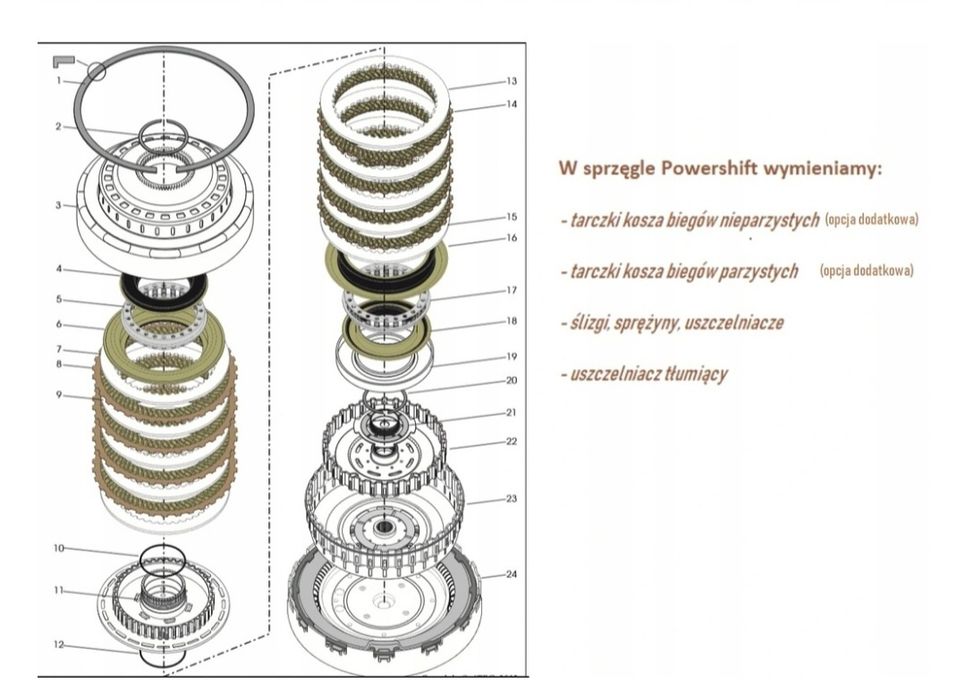 Ford - Tłumik drgań MPS6 6DCT450 Powershift - poprawiony