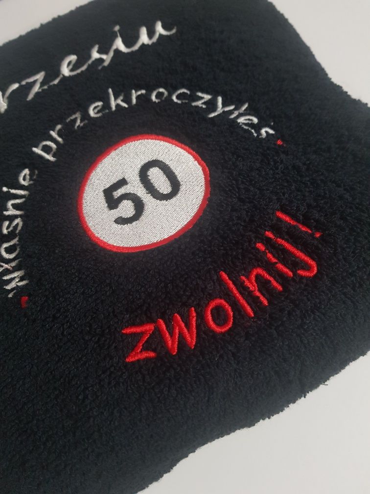 Duży ręcznik kąpielowy haft urodziny personalizacja imię