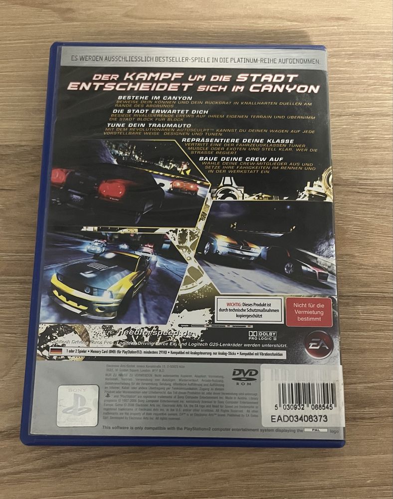 Диск Ps2»Need for speed carbon» ЛИЦЕНЗИЯ в издании PLATINUM