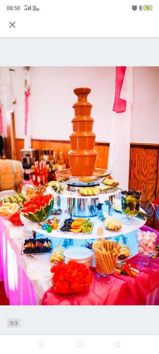 Podest świecący do fontanny czekoladowej