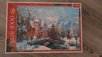 Trefl Zimowy Krajobraz 1000 el puzzle zima święta widok
