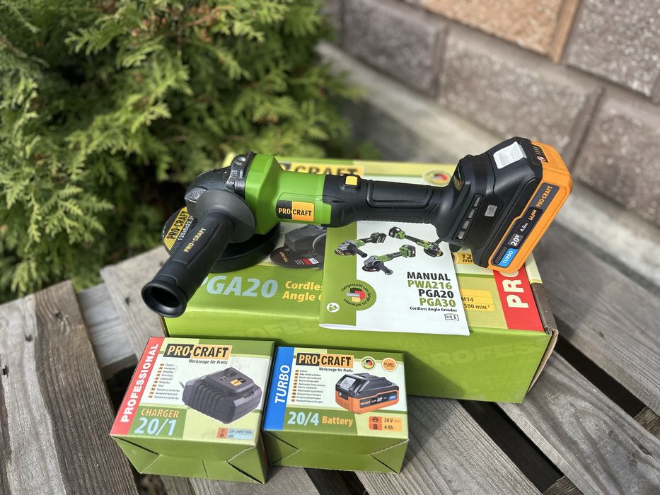 Акумуляторна професійна болгарка Procraft Pga 20 з 1 акб та зп