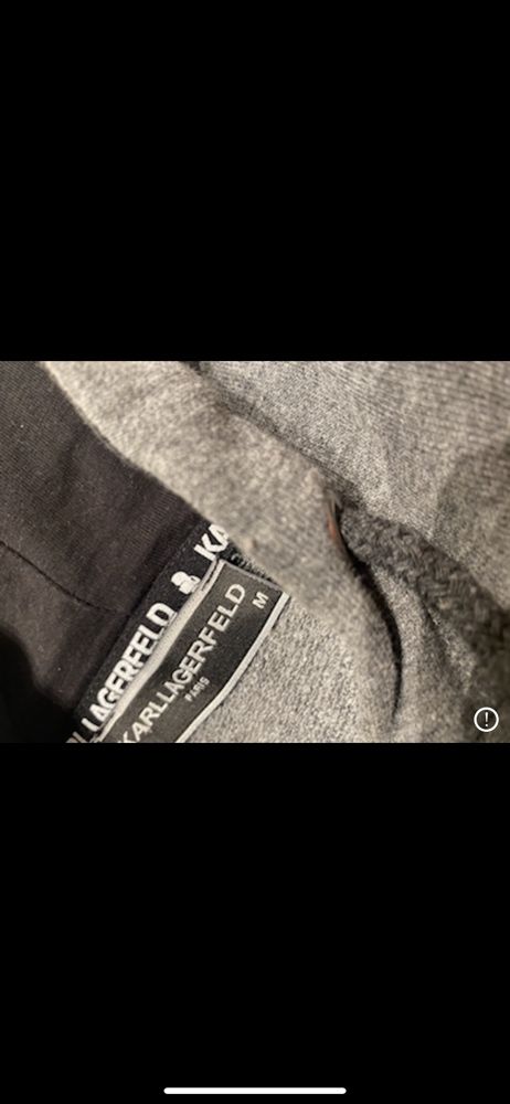 Dres Karl Lagerferd bluza szara zapinana z kapturem hoodie