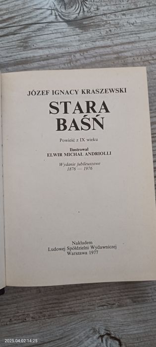 255. Książka stara baśń Kraszewski