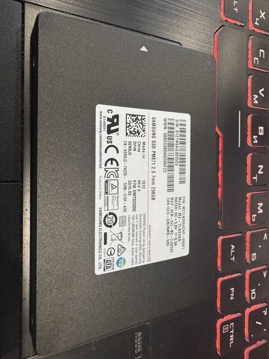 Ssd 2.5 Sata Samsung 256gb Полностью рабочий
