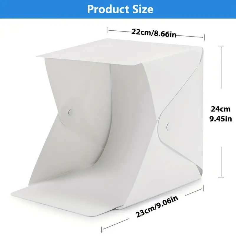 Mini Estudio Fotográfico Dobrável + Iluminação LED + 6 cenários