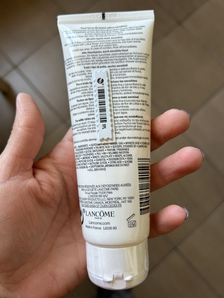 Lancome gel eclat очищуючий гель для всіх типів шкіри