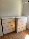 Cómodas MALM branco 4 gavetas