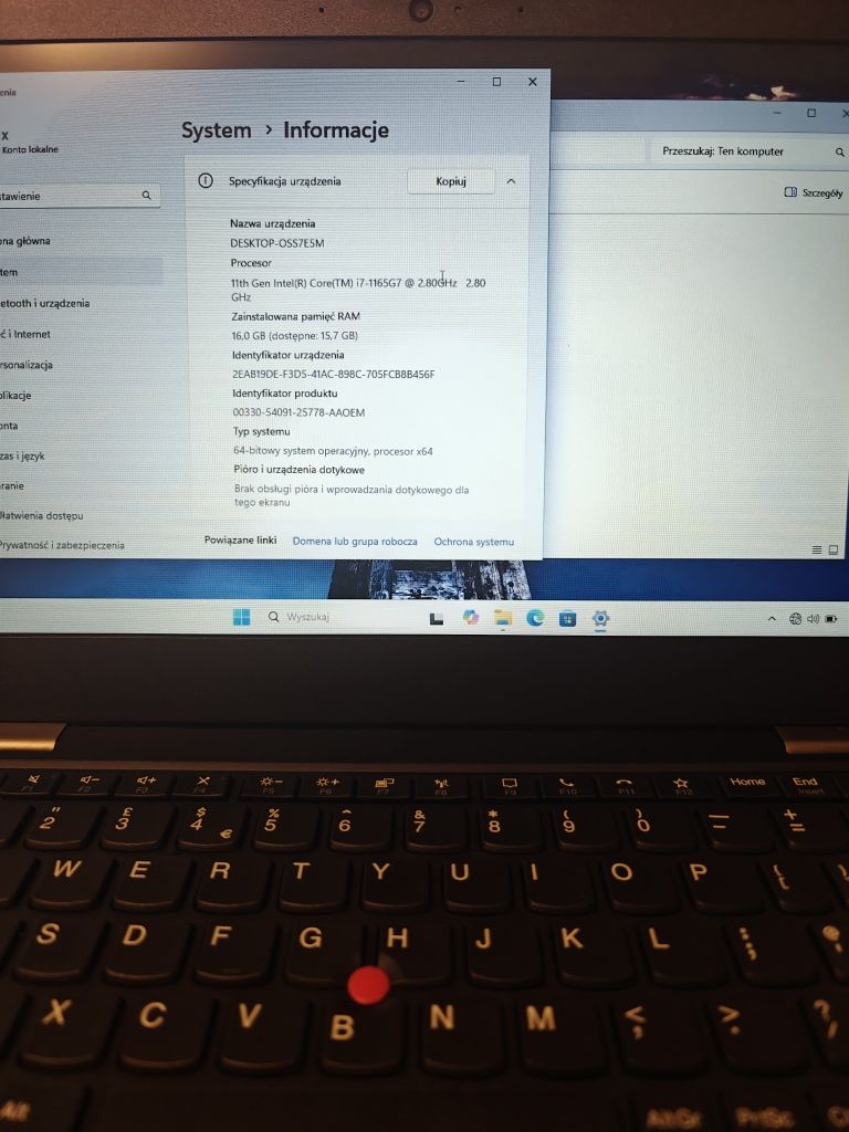 Lenovo ThinkPad L13 gen.2 i7 11th, 16/256ssd, Intel Iris xe