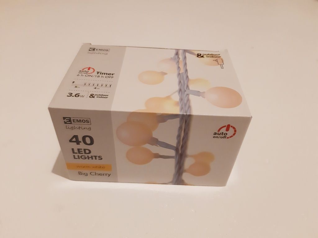 Girlanda świetlna Nowa IP44 biała Timer