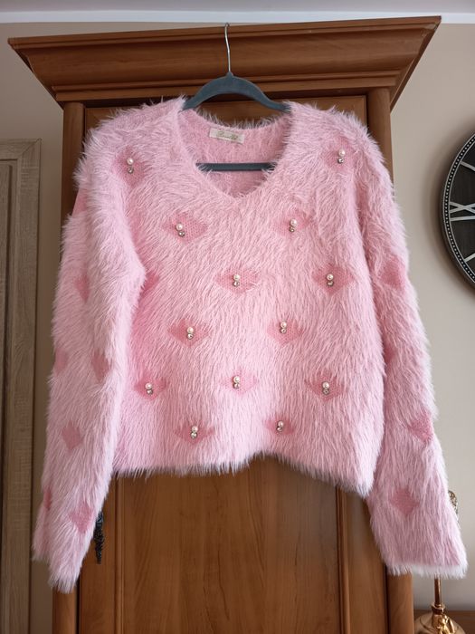 Gruby alpakowy sweterek