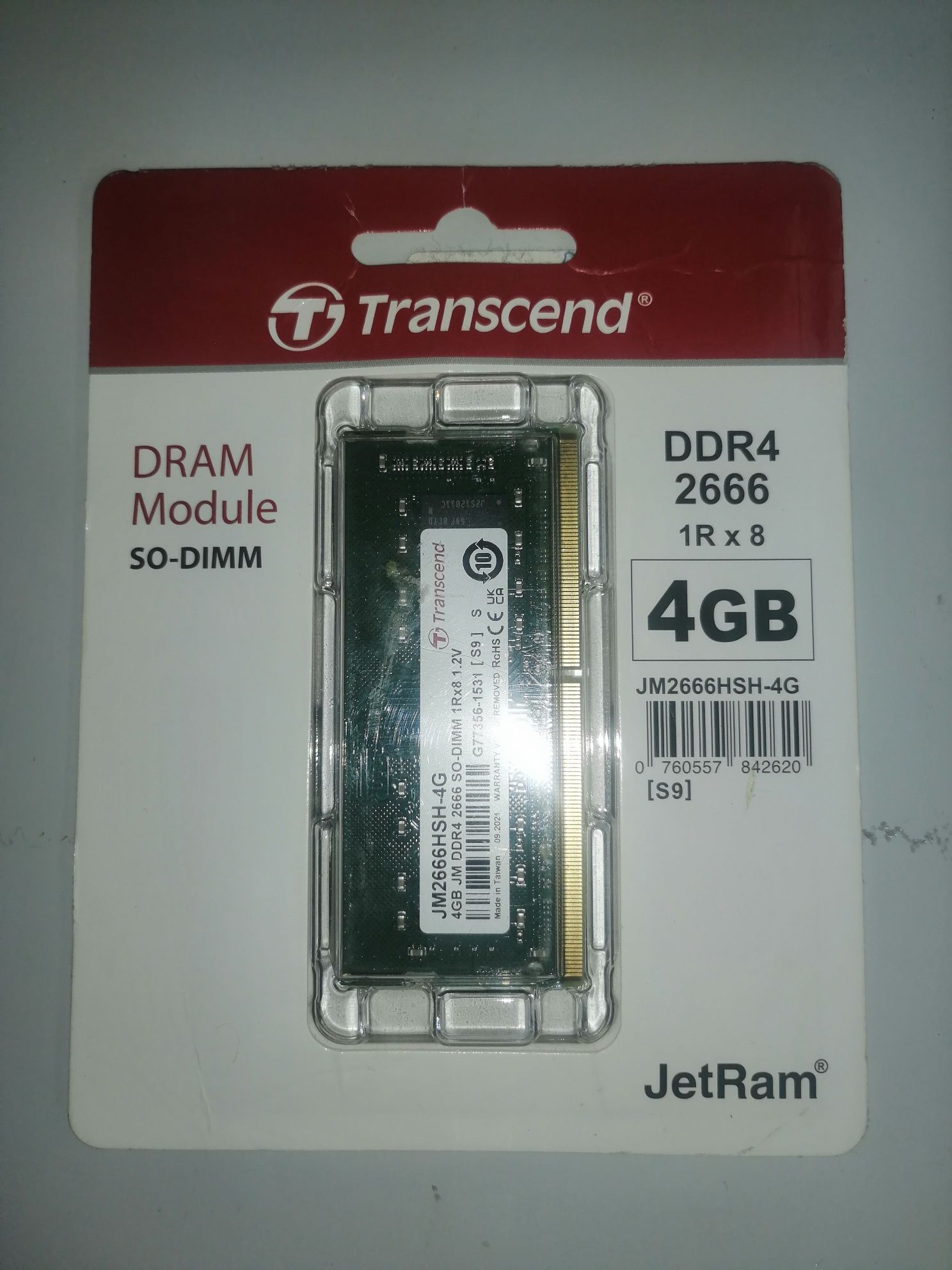 Оперативна память для ноутбука Transcend DDR4 2666 4GB SO-DIMM JM2666H