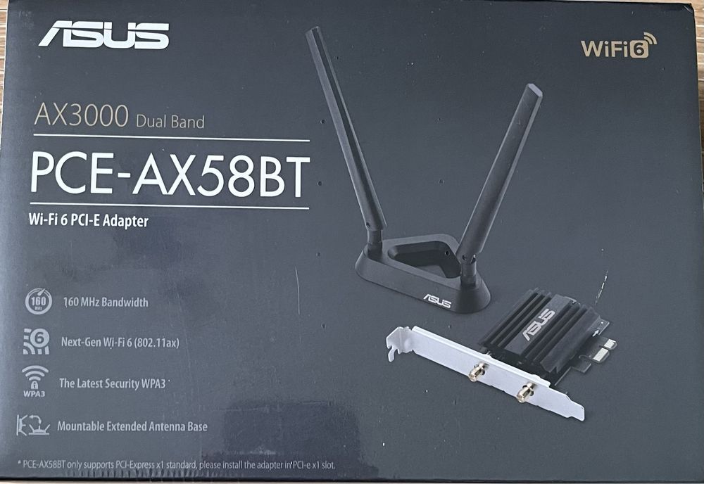 Wi-Fi/Bluetooth адаптер Asus PCE-AX58BT, нове , запаковане