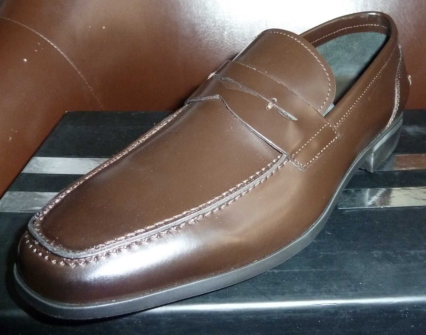 Sapatos novos italianos castanhos Campanile 40