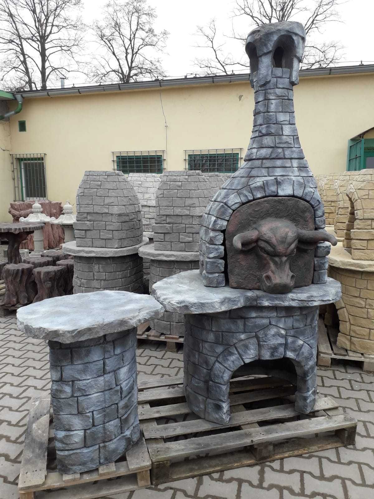 grill betonowy ogrodowy + stolik w komplecie