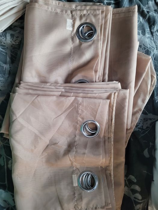 Firany ciemny bez 4szt 140x245 przelotka stan bdb