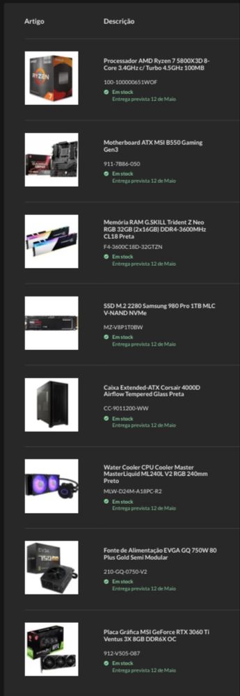 Pc gaming 3060ti oc